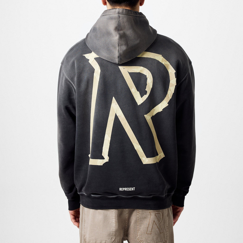 Men's Masking Tape Initial Hoodie, Softness and Comfort