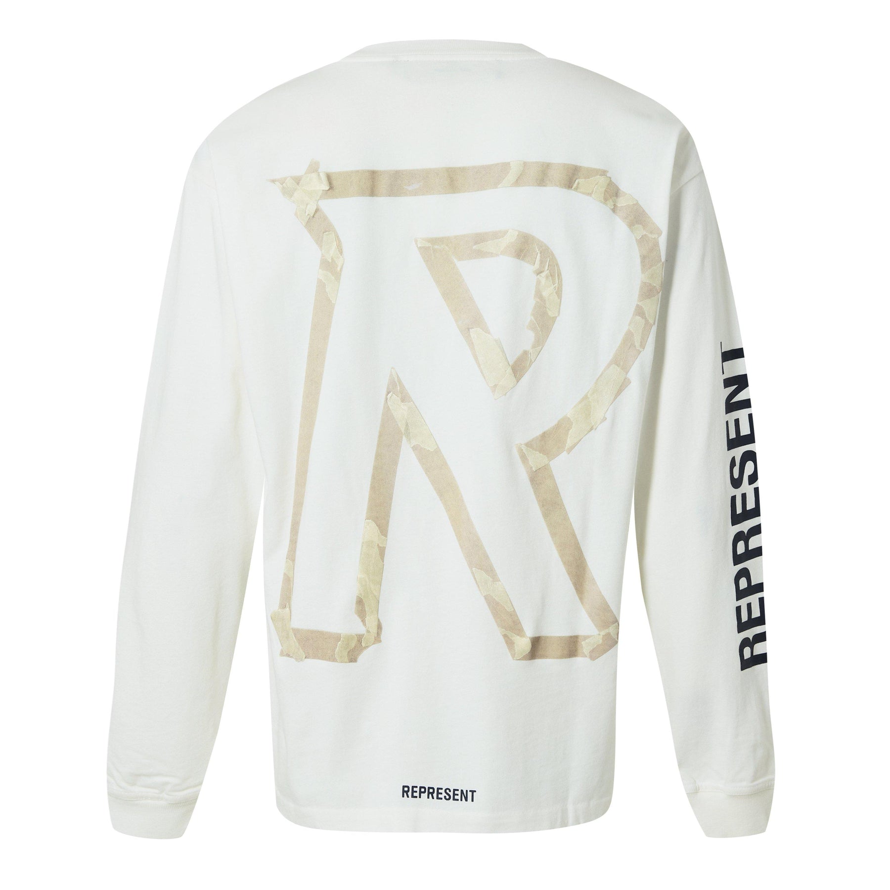 Men's Masking Tape Long-Sleeve T-Shirt, 3D Effect