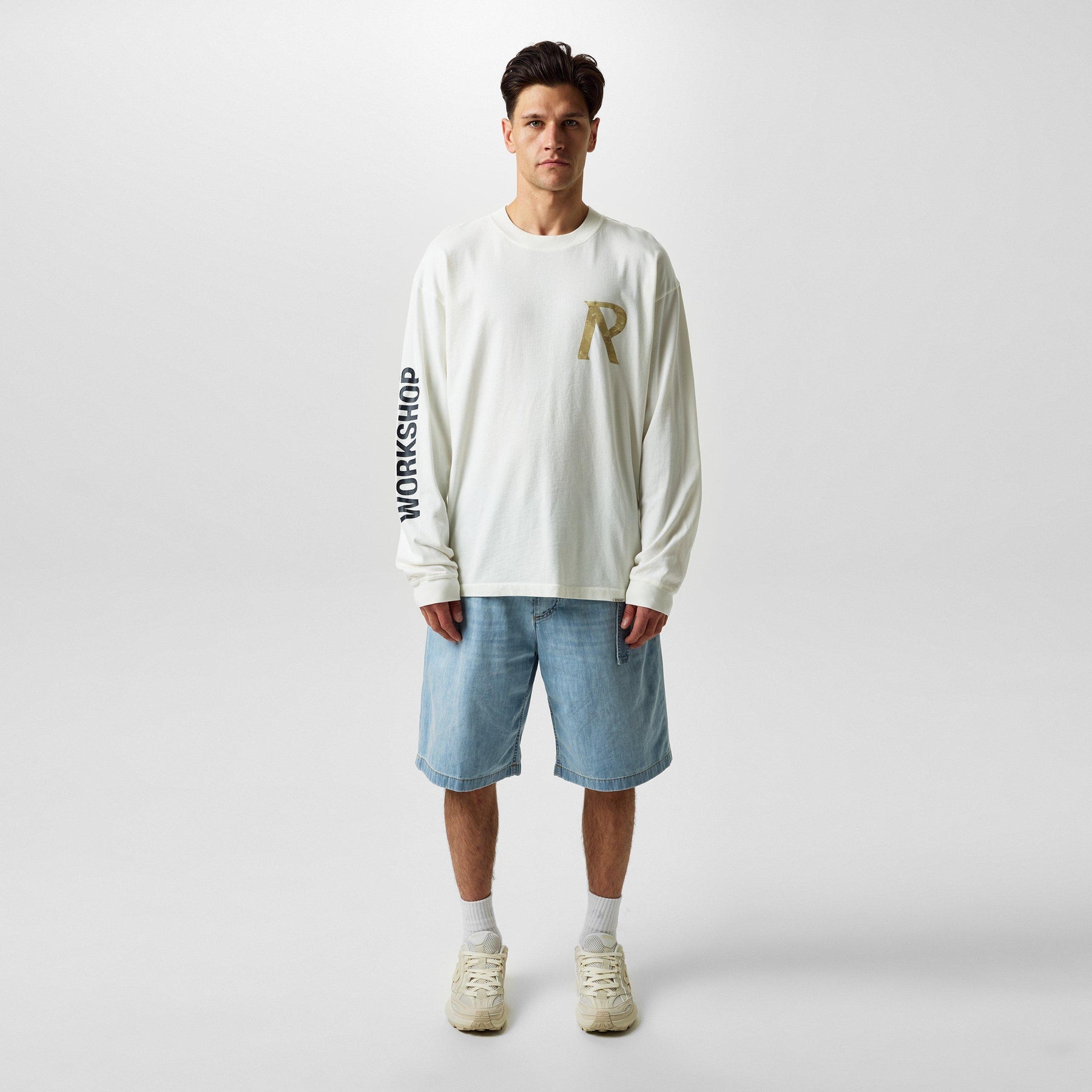 Men's Masking Tape Long-Sleeve T-Shirt, 3D Effect