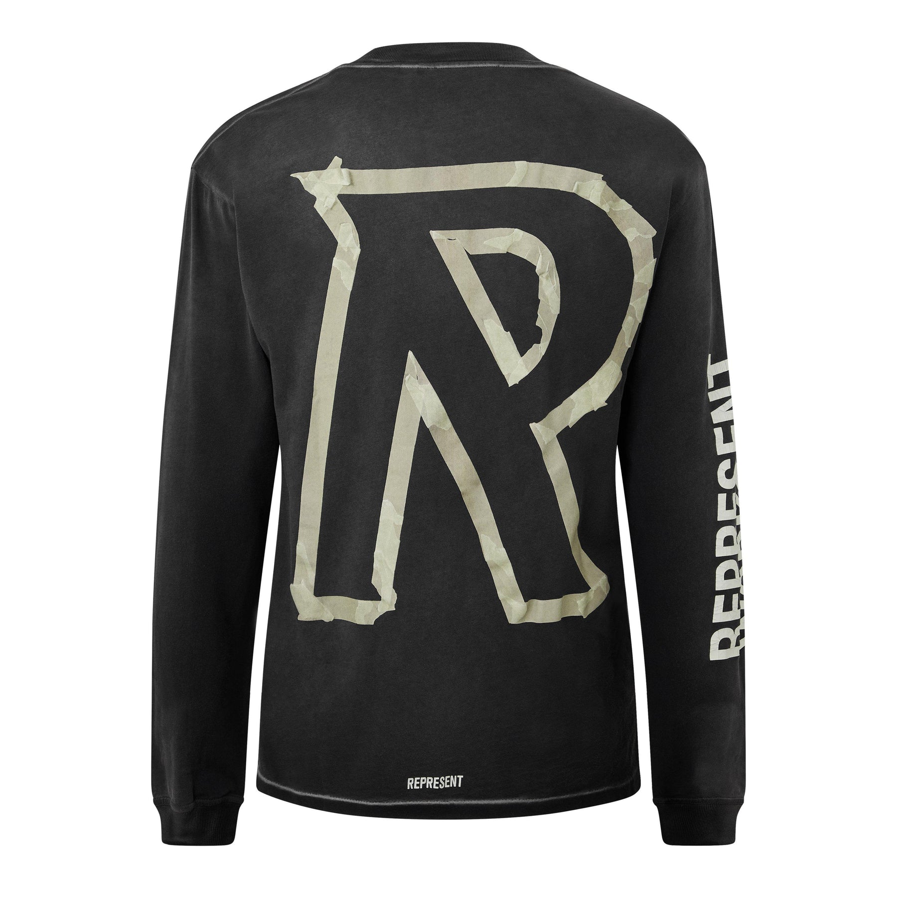 Men's Masking Tape Long-Sleeve T-Shirt, 3D Effect