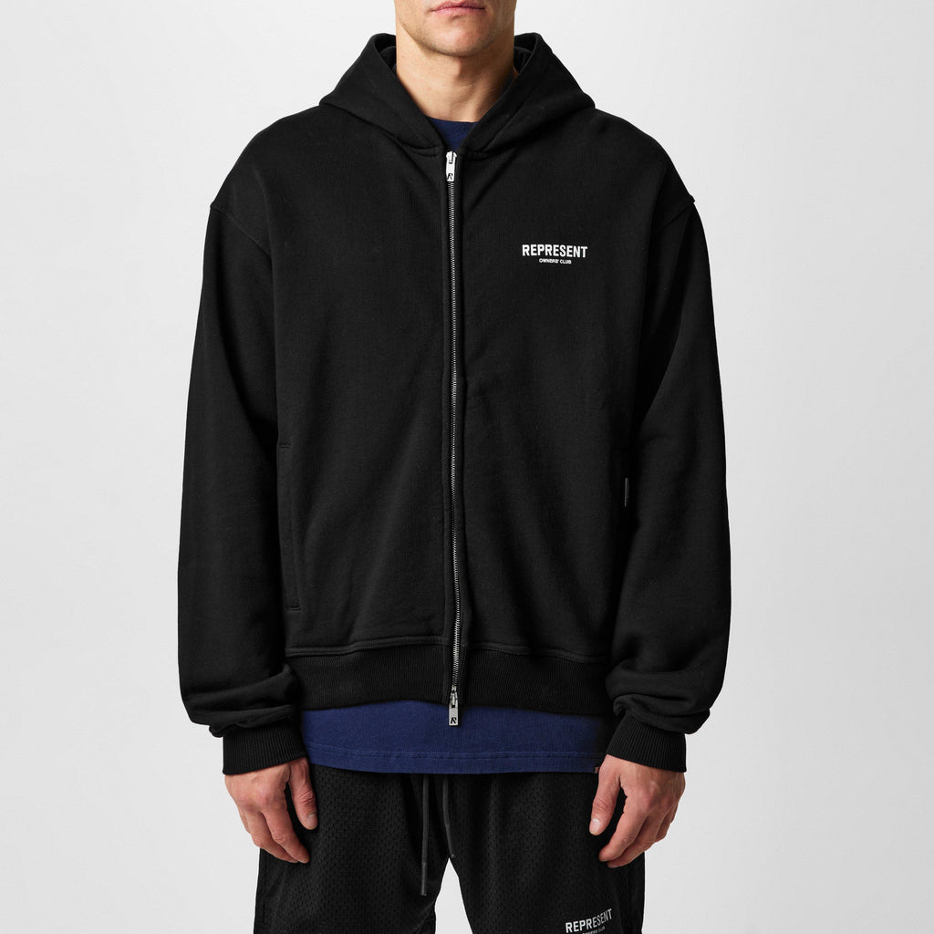 Men's Rep Owners Club Zipped Hoodie, Bold Logo