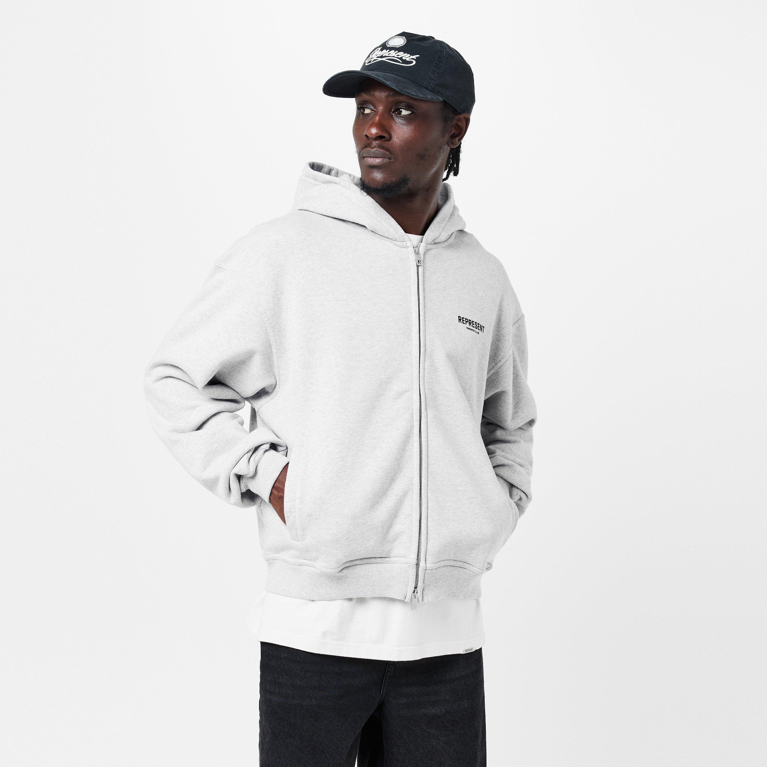 Men's Rep Owners Club Zipped Hoodie, Bold Logo