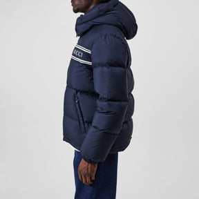 Stripe Nylon Puffer Jacket