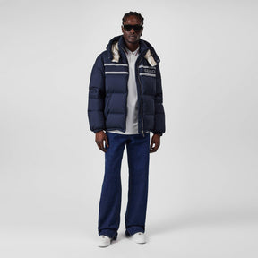 Stripe Nylon Puffer Jacket