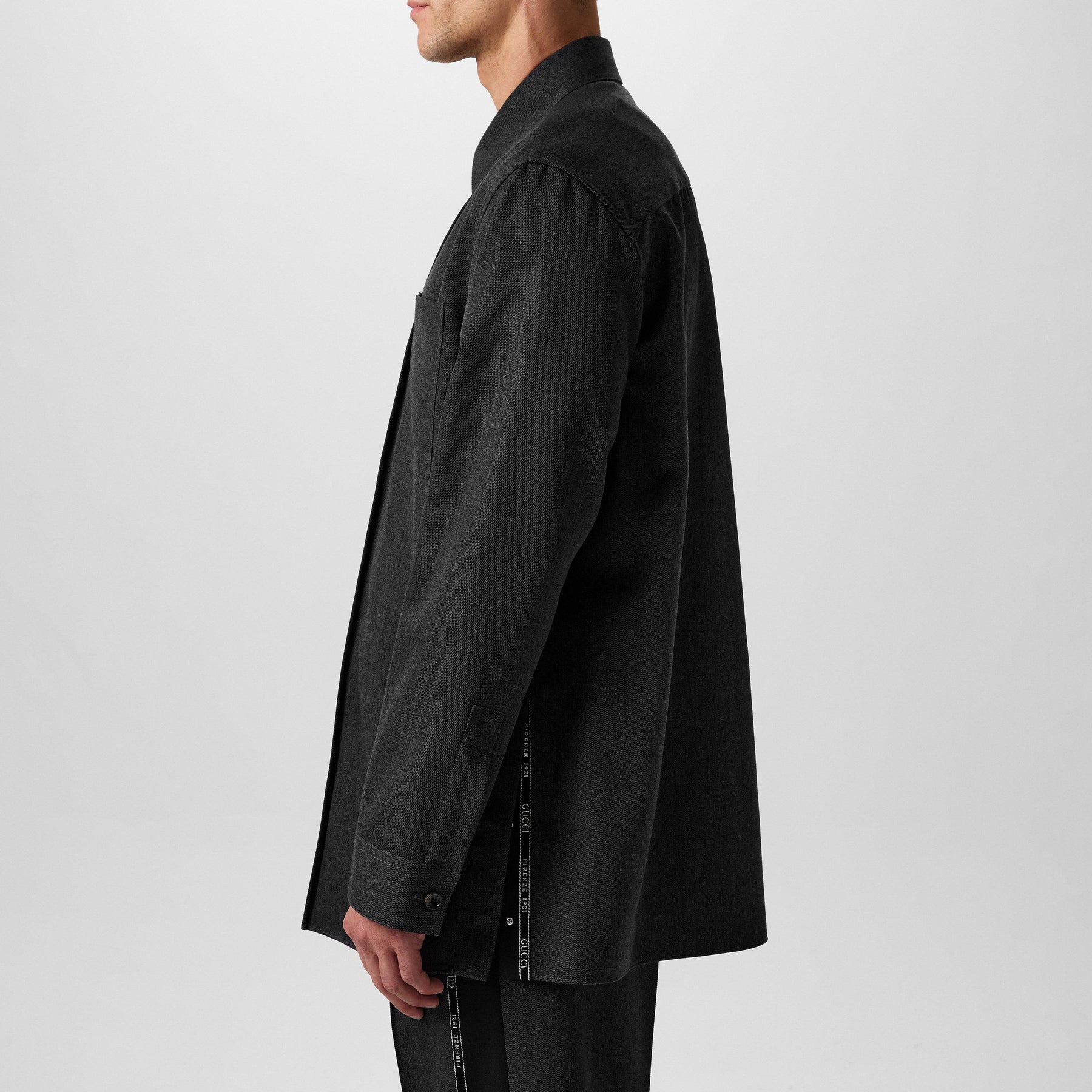 Wool Shirt With Embroidery