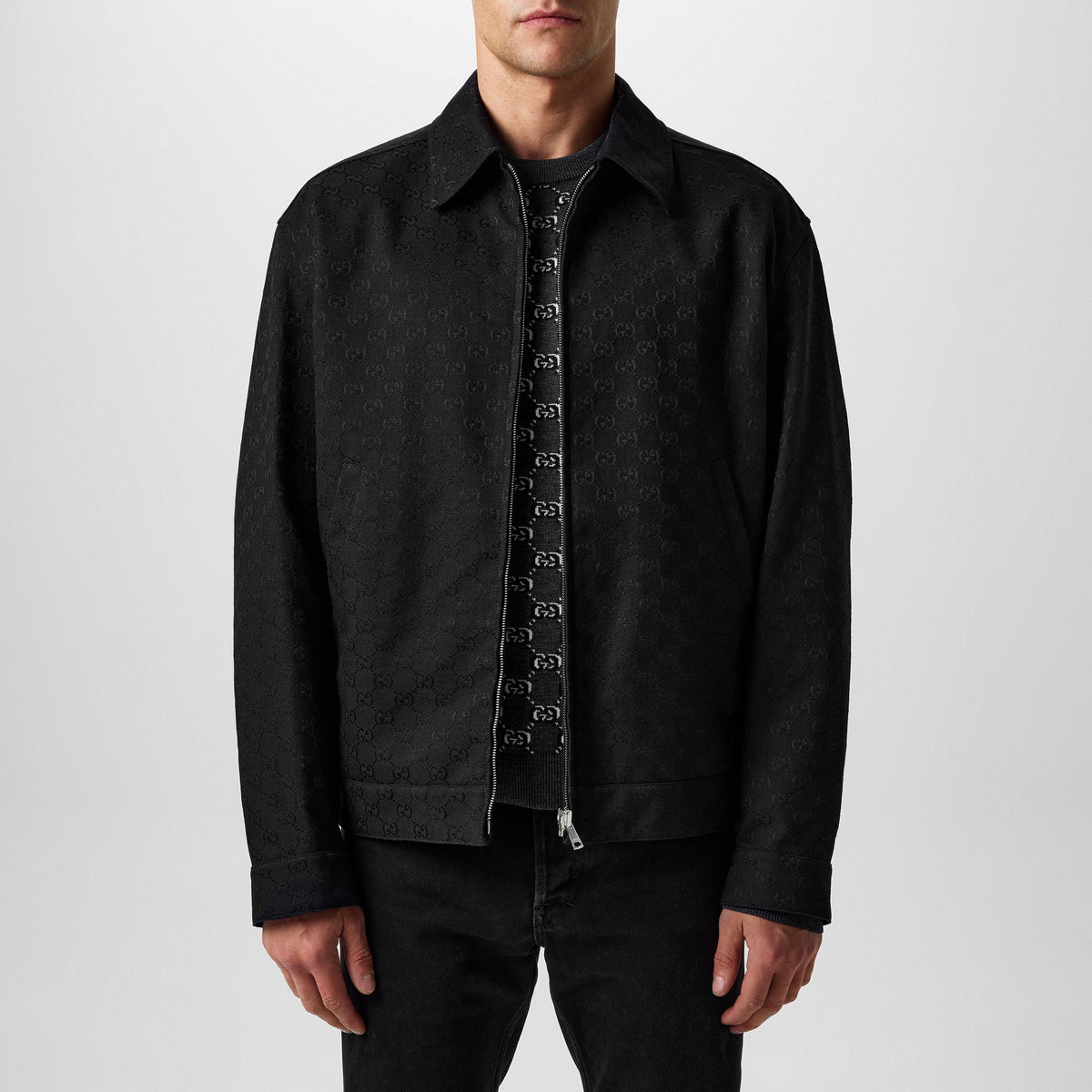 Reversible Nylon And GG Canvas Jacket