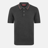 Silk Cotton Polo Shirt With Web