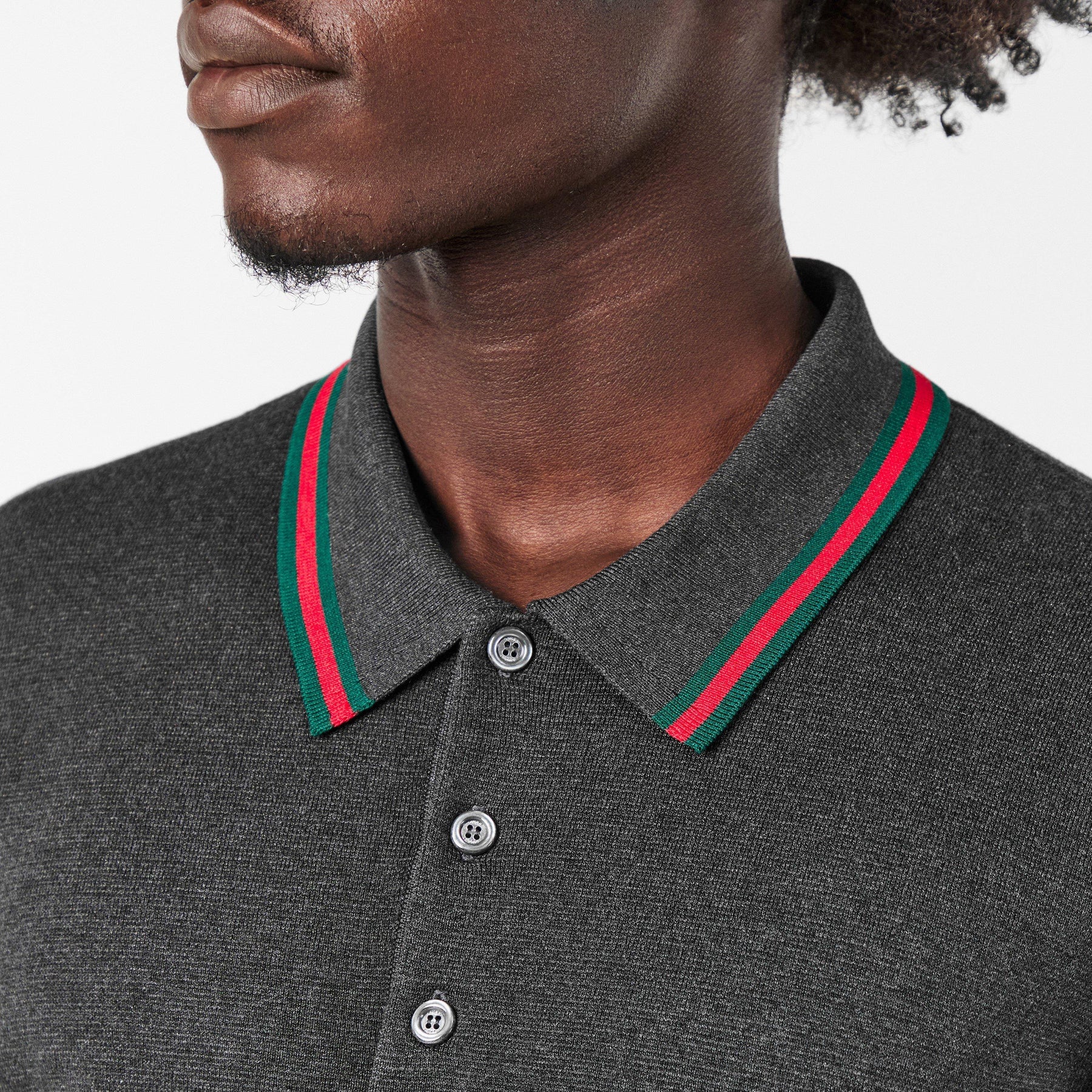 Silk Cotton Polo Shirt With Web