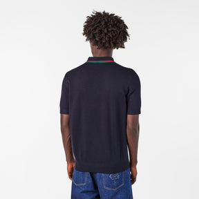 Silk Cotton Polo Shirt With Web