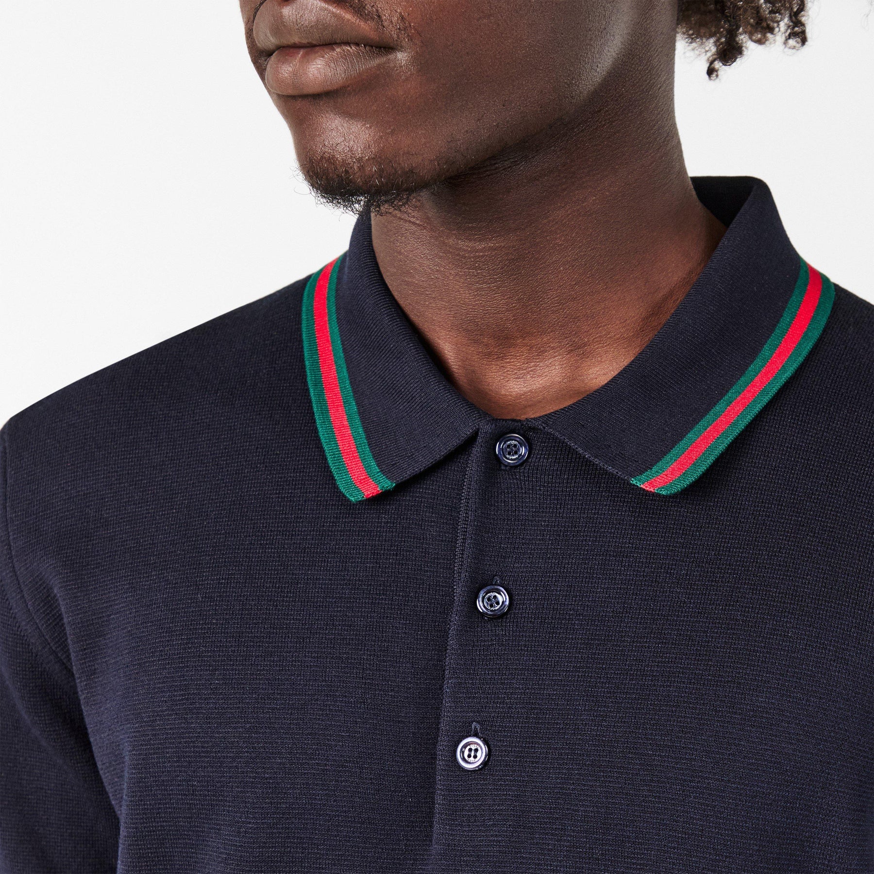 Silk Cotton Polo Shirt With Web