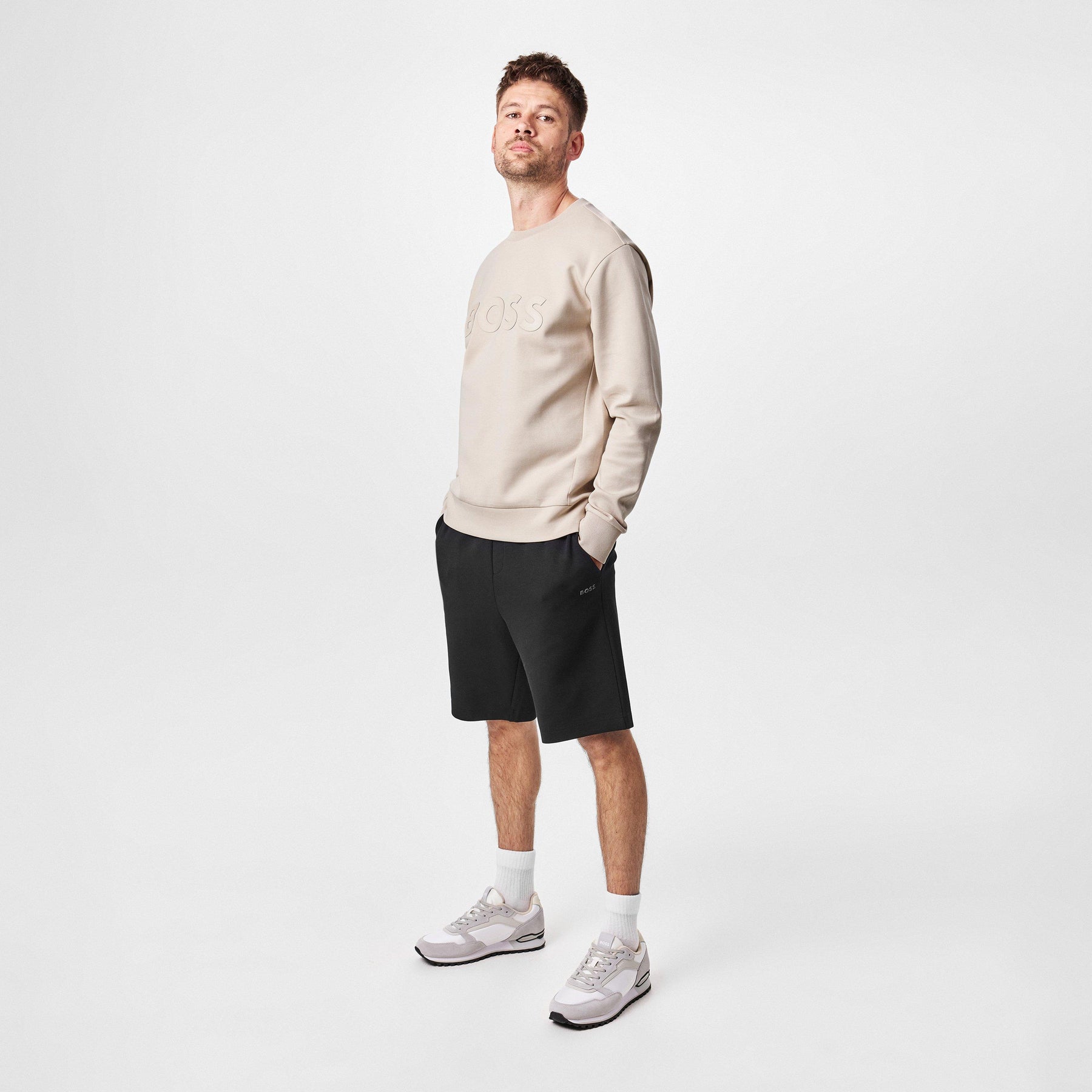 Stretch Cotton Logo Sweatshirt