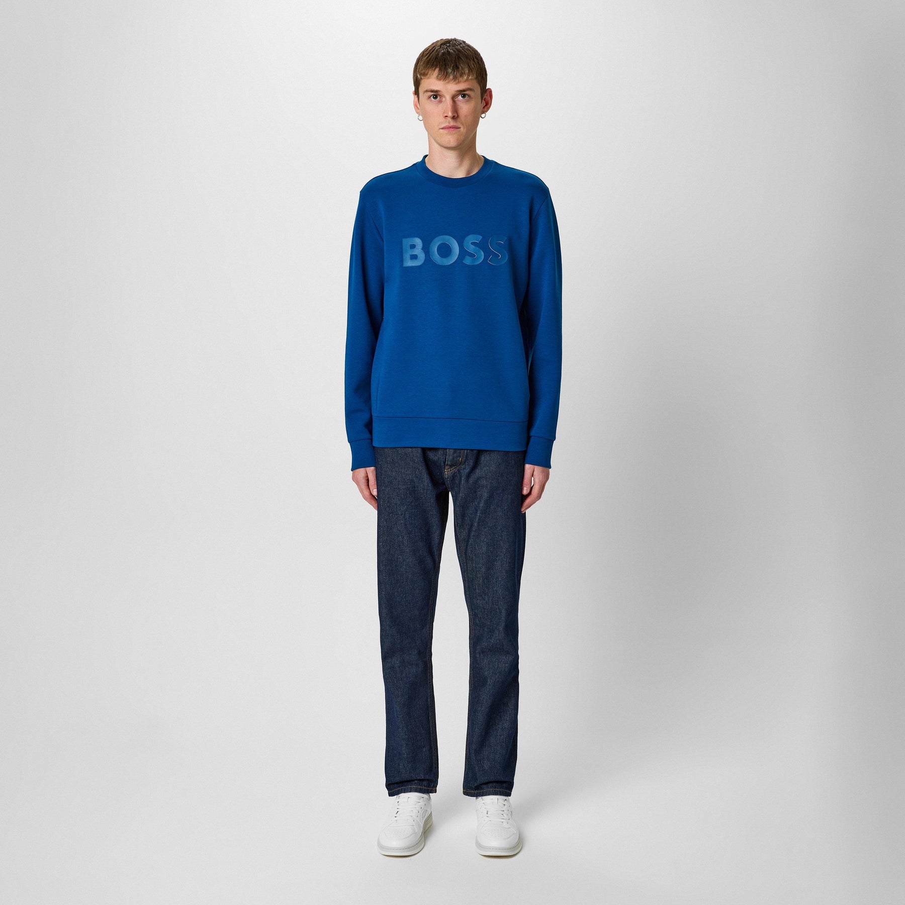 Stretch Cotton Logo Sweatshirt