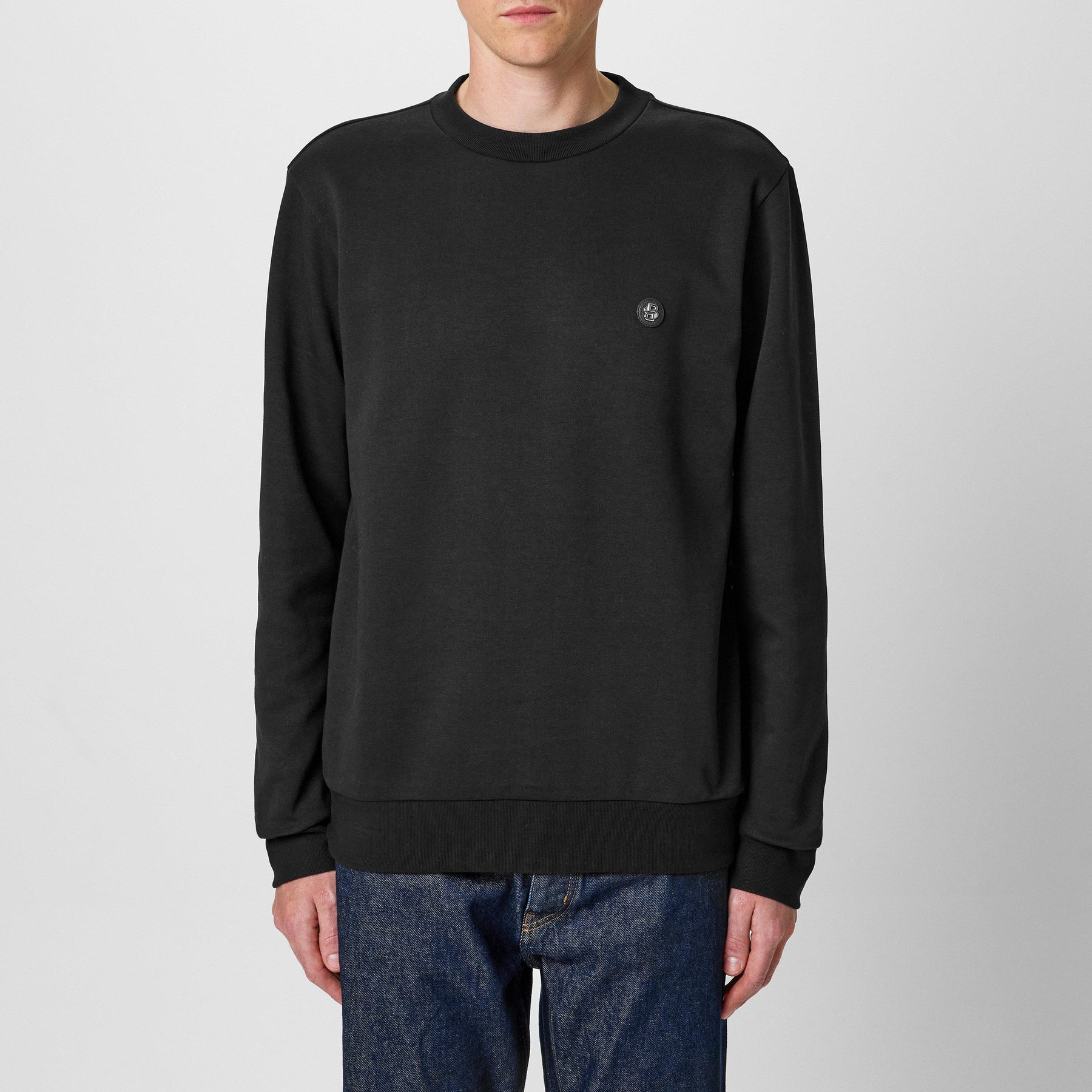 Logo Patch Crewneck Sweater