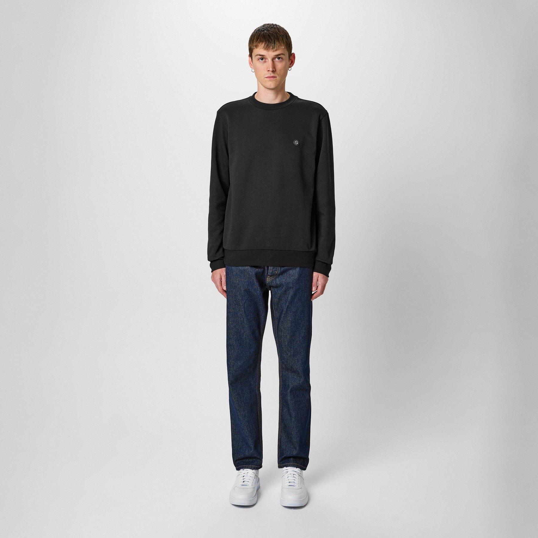 Logo Patch Crewneck Sweater