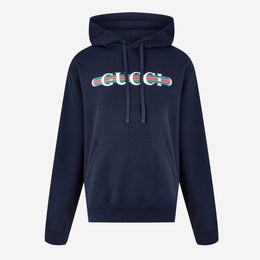 Printed Cotton Jersey Hooded Sweatshirt