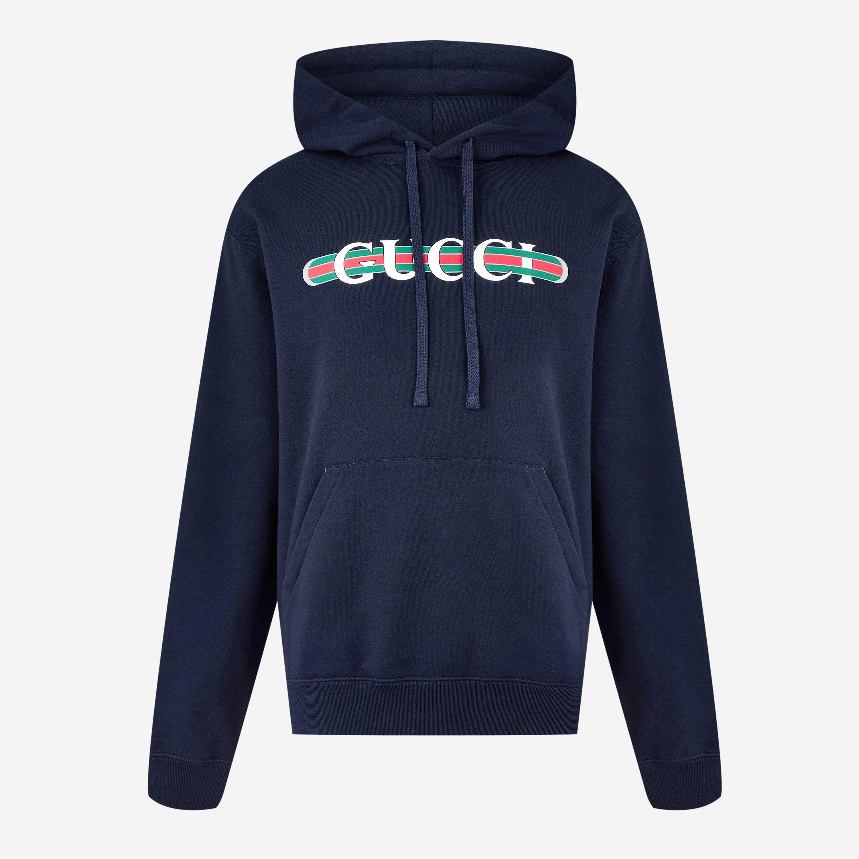 Printed Cotton Jersey Hooded Sweatshirt