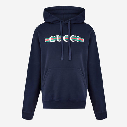 Printed Cotton Jersey Hooded Sweatshirt