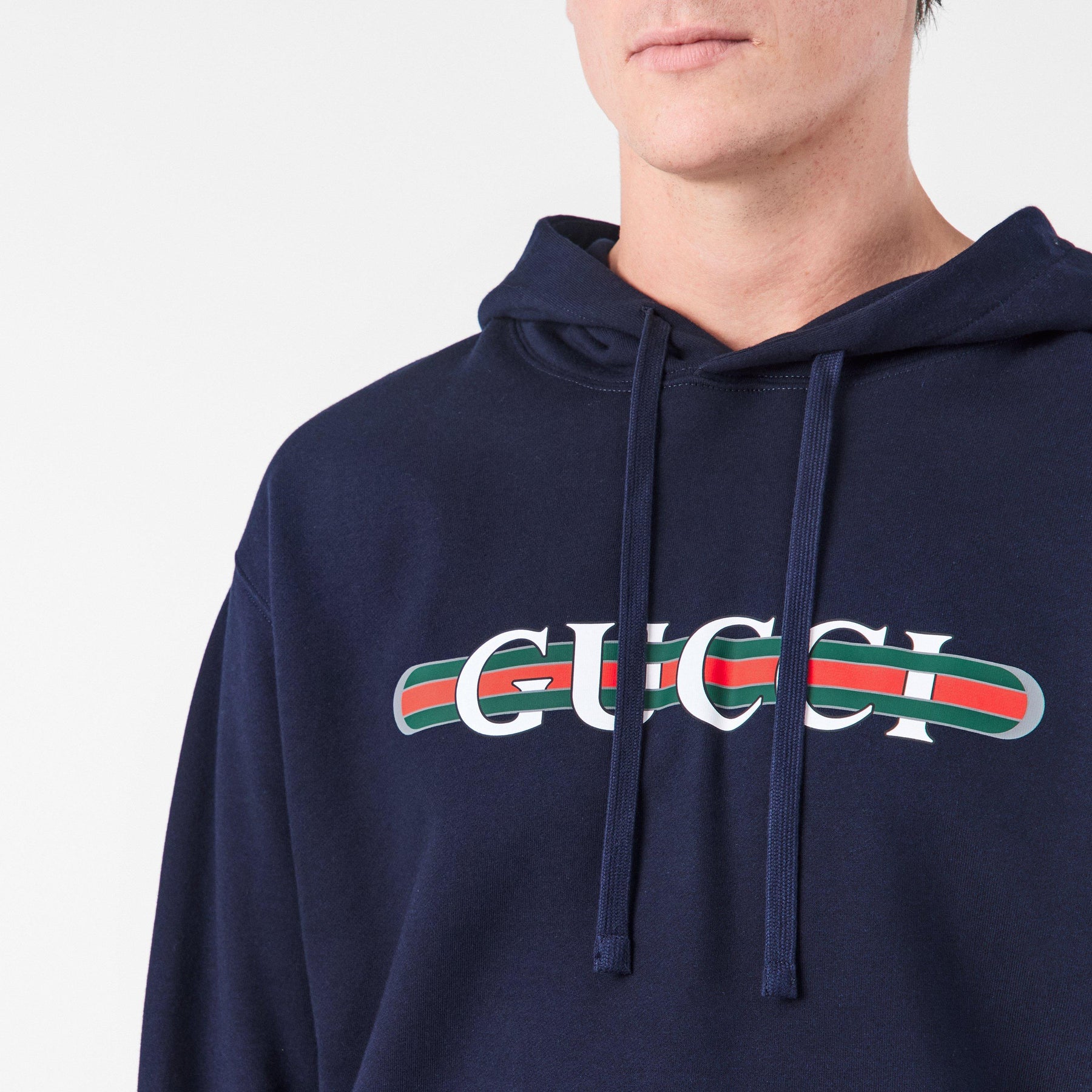 Printed Cotton Jersey Hooded Sweatshirt