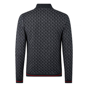 Long Sleeve Knit Polo Shirt