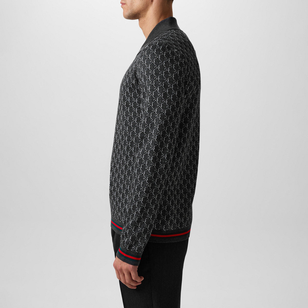 Long Sleeve Knit Polo Shirt