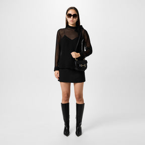 Women's Plain Silk Tie-Detailed Georgette Blouse
