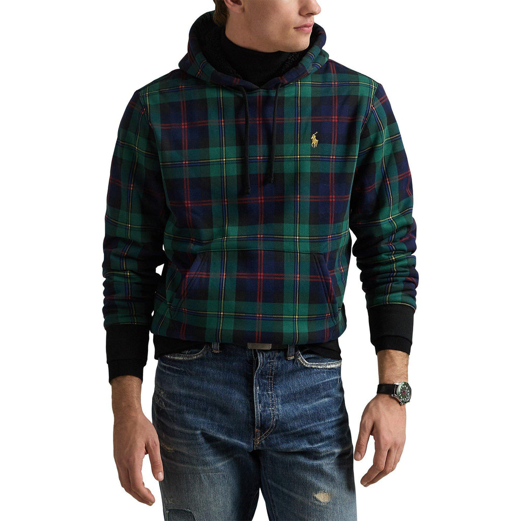 Plaid Pile Fleece-Lined Hoodie
