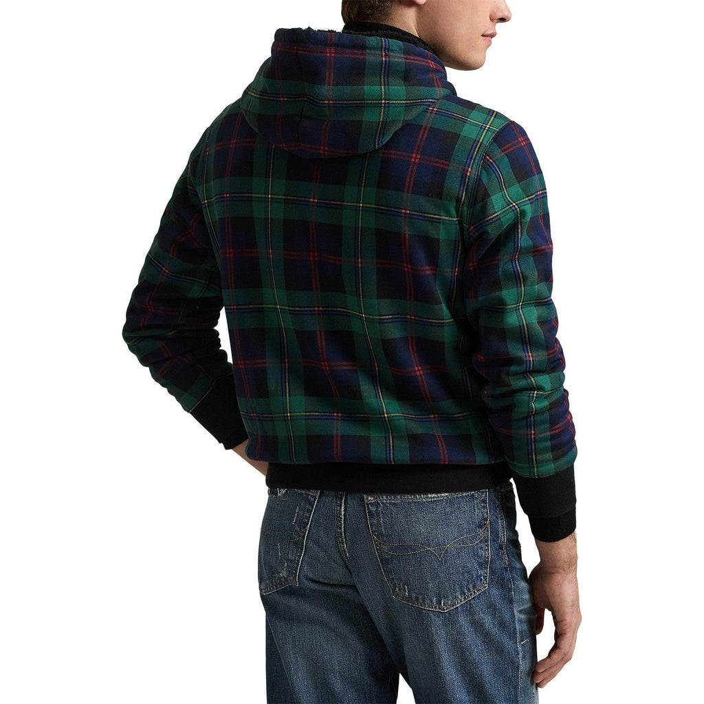 Plaid Pile Fleece-Lined Hoodie