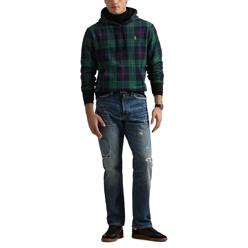 Plaid Pile Fleece-Lined Hoodie