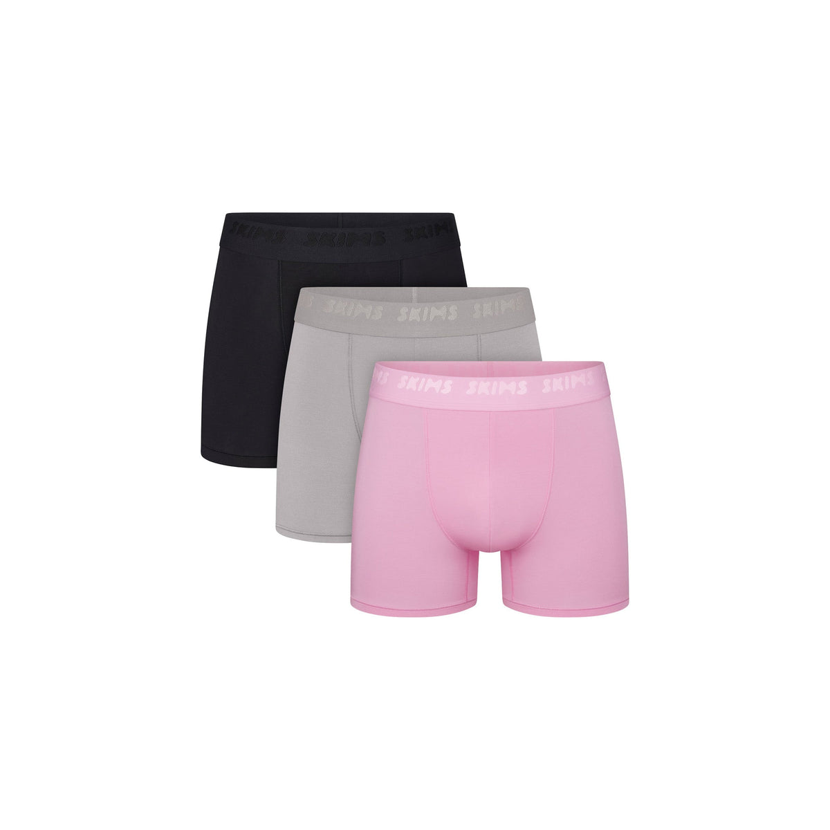 SKIMS STRETCH MENS 3" BOXER BRIEF 3-PACK | BUBBLE GUM MIRROR MULTI