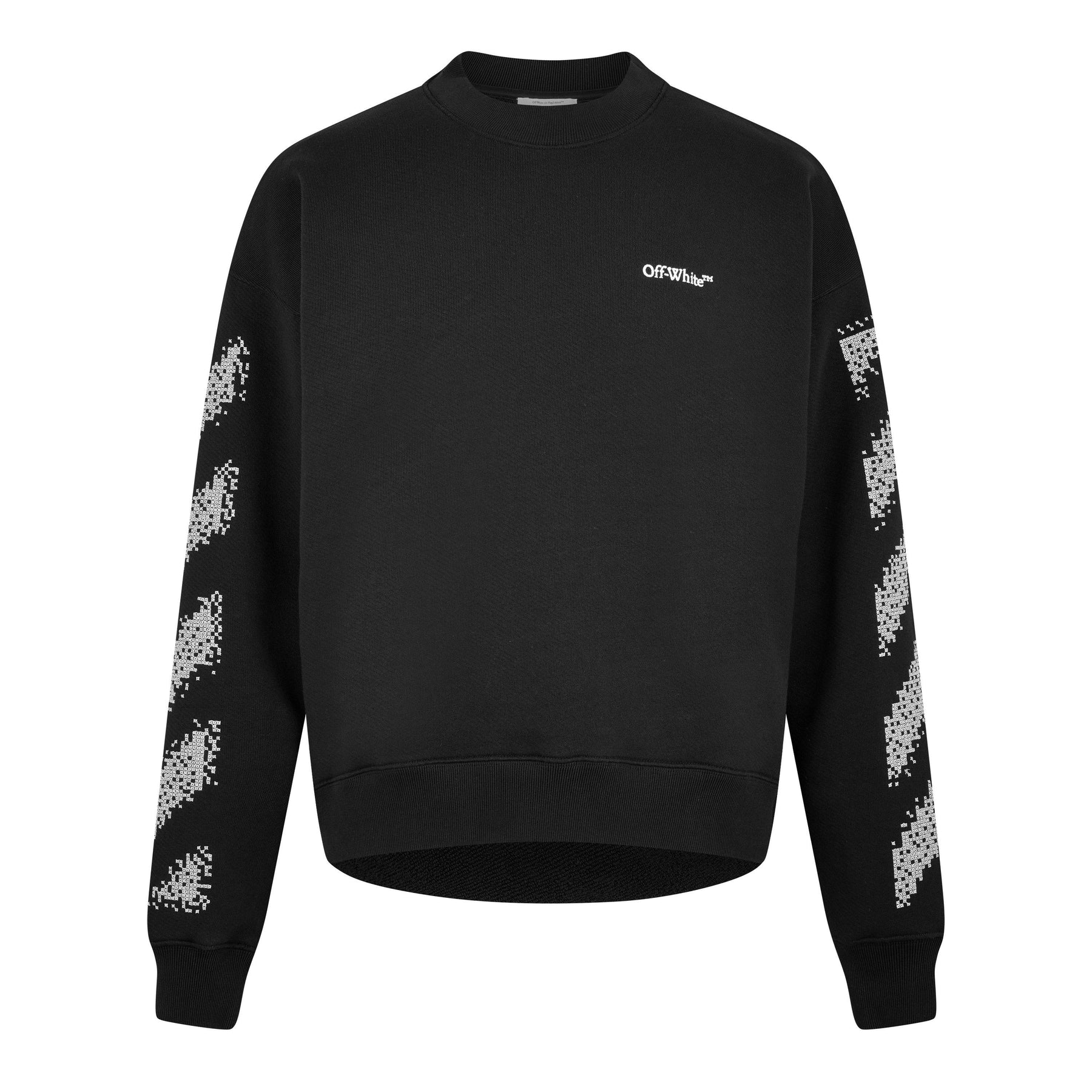 Pixel Diagonal Crew Neck Sweater