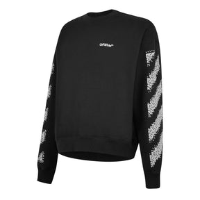 Pixel Diagonal Crew Neck Sweater