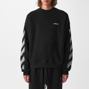Pixel Diagonal Crew Neck Sweater