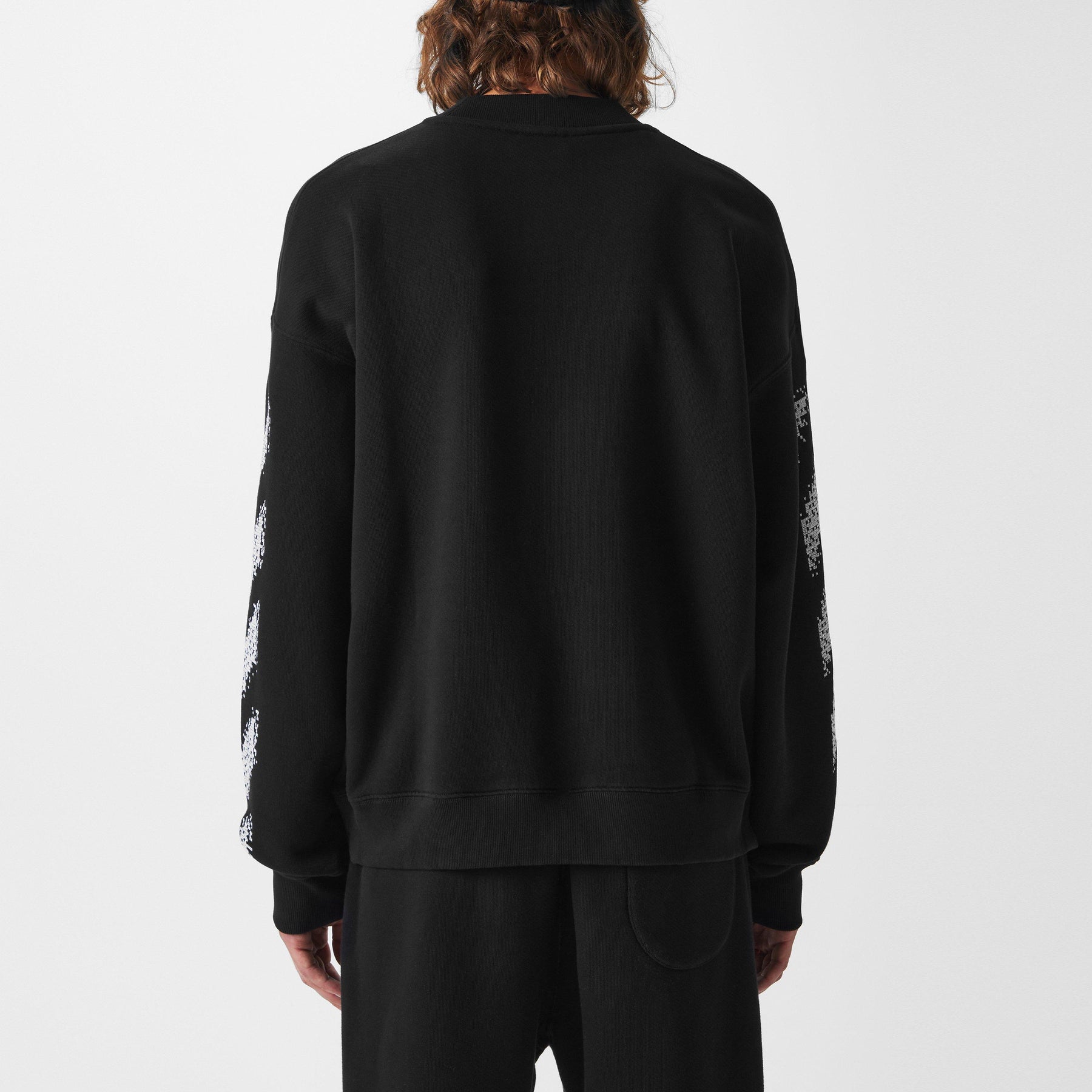 Pixel Diagonal Crew Neck Sweater