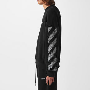 Pixel Diagonal Crew Neck Sweater