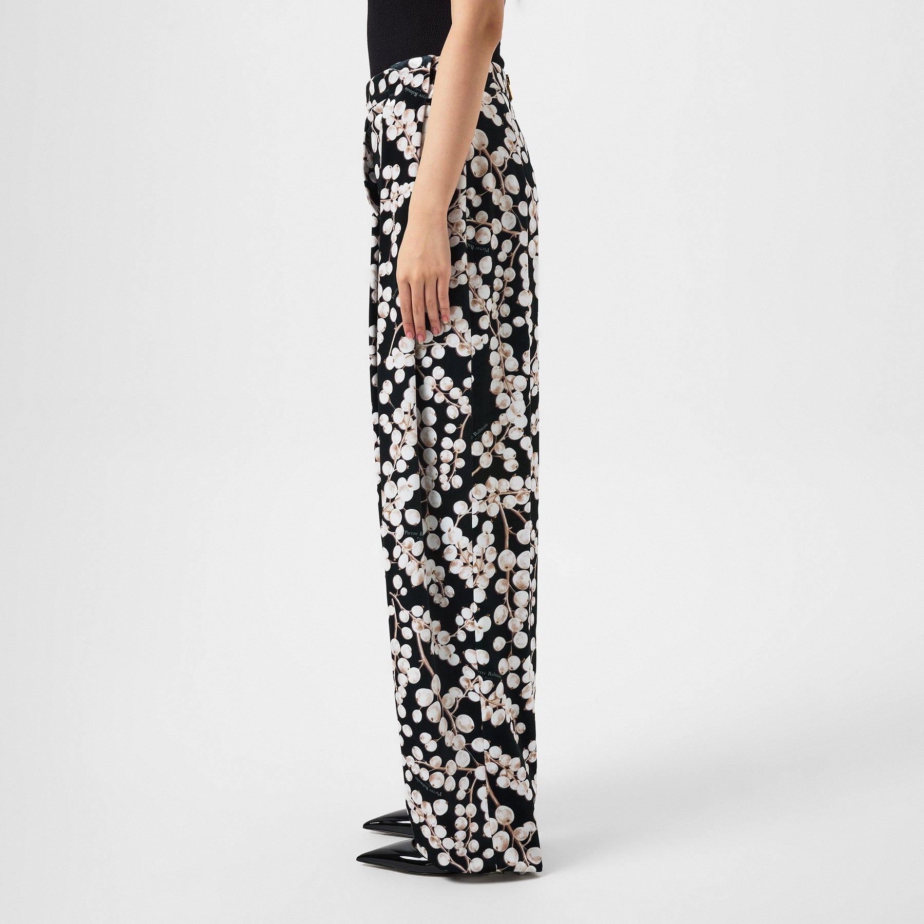 Velvet Printed Trousers