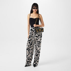 Velvet Printed Trousers