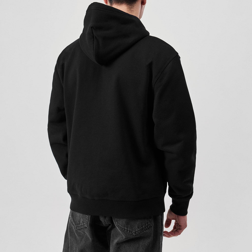 Check Label Zipped Hoodie