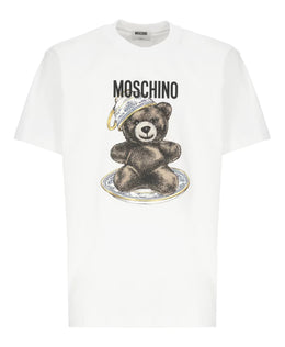 Moschino White T-shirt with Teddy Bear print