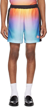 Multicolor Gradient Football Shorts