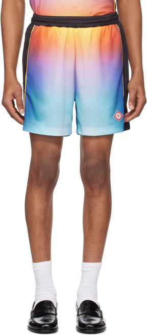 Multicolor Gradient Football Shorts