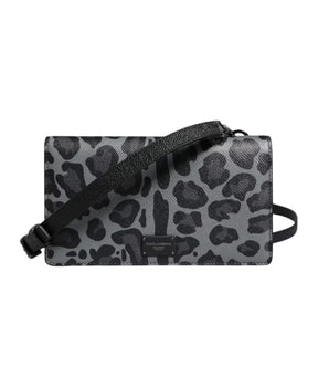 Leopard Leather Crossbody Card Holder Bag