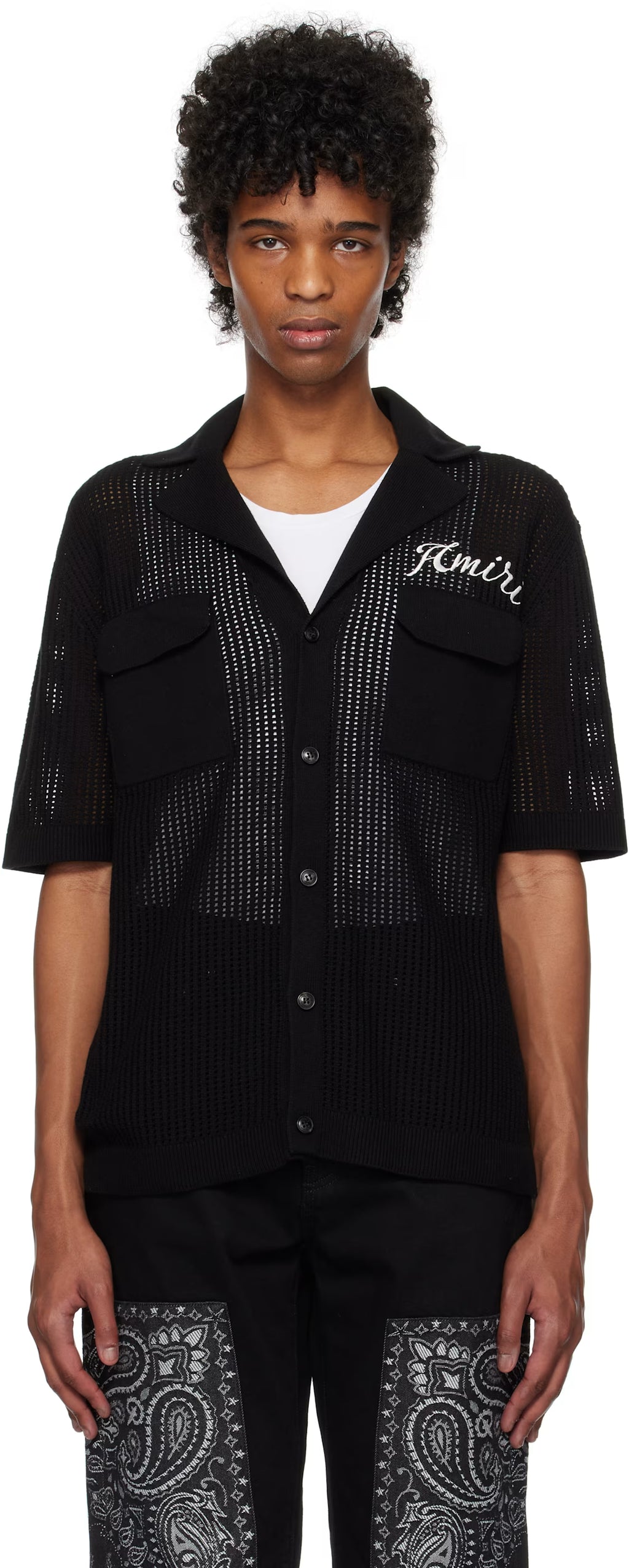 Black Mesh Shirt