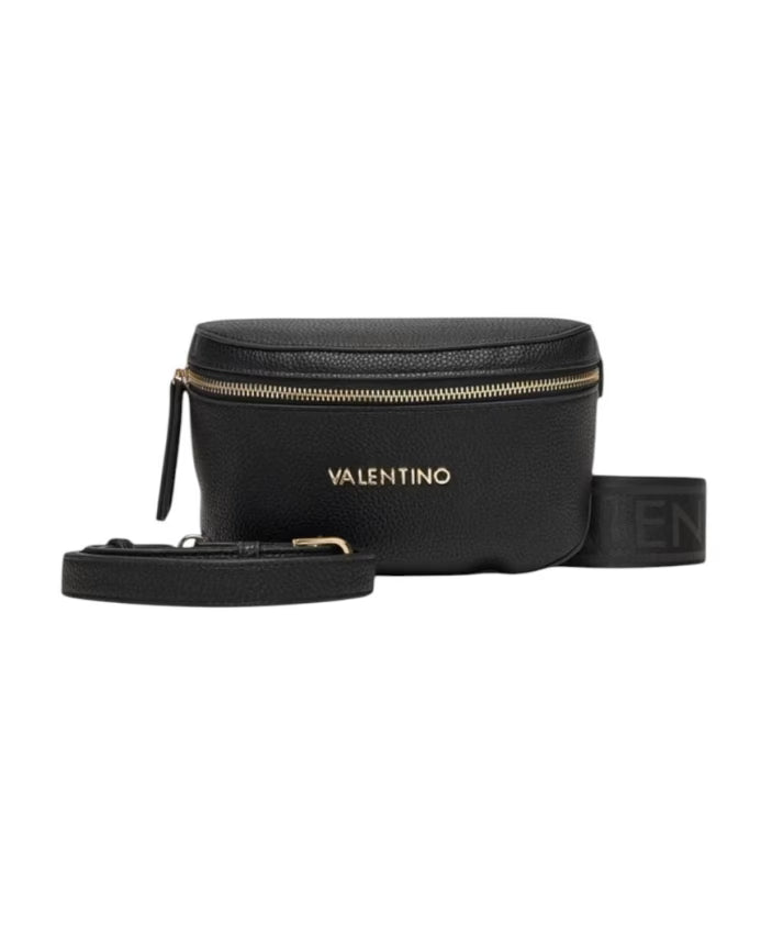 Black Shoulder Bag with Zip Pocket