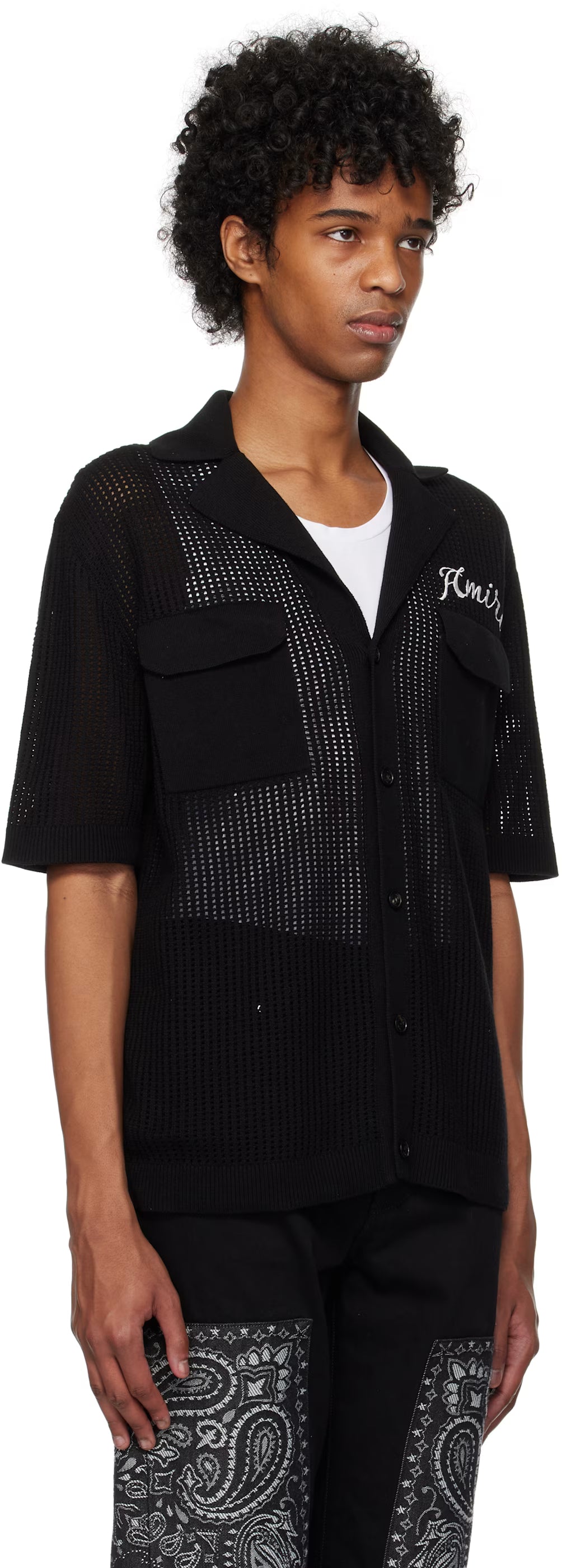 Black Mesh Shirt