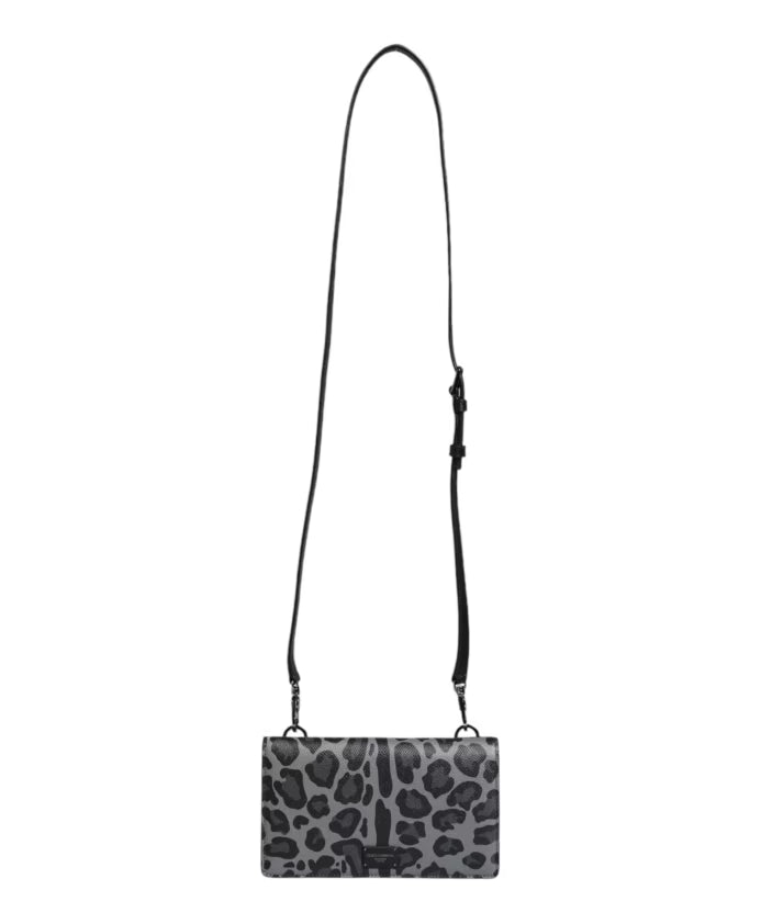 Leopard Leather Crossbody Card Holder Bag
