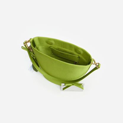 Green Satin Bucket Bag
