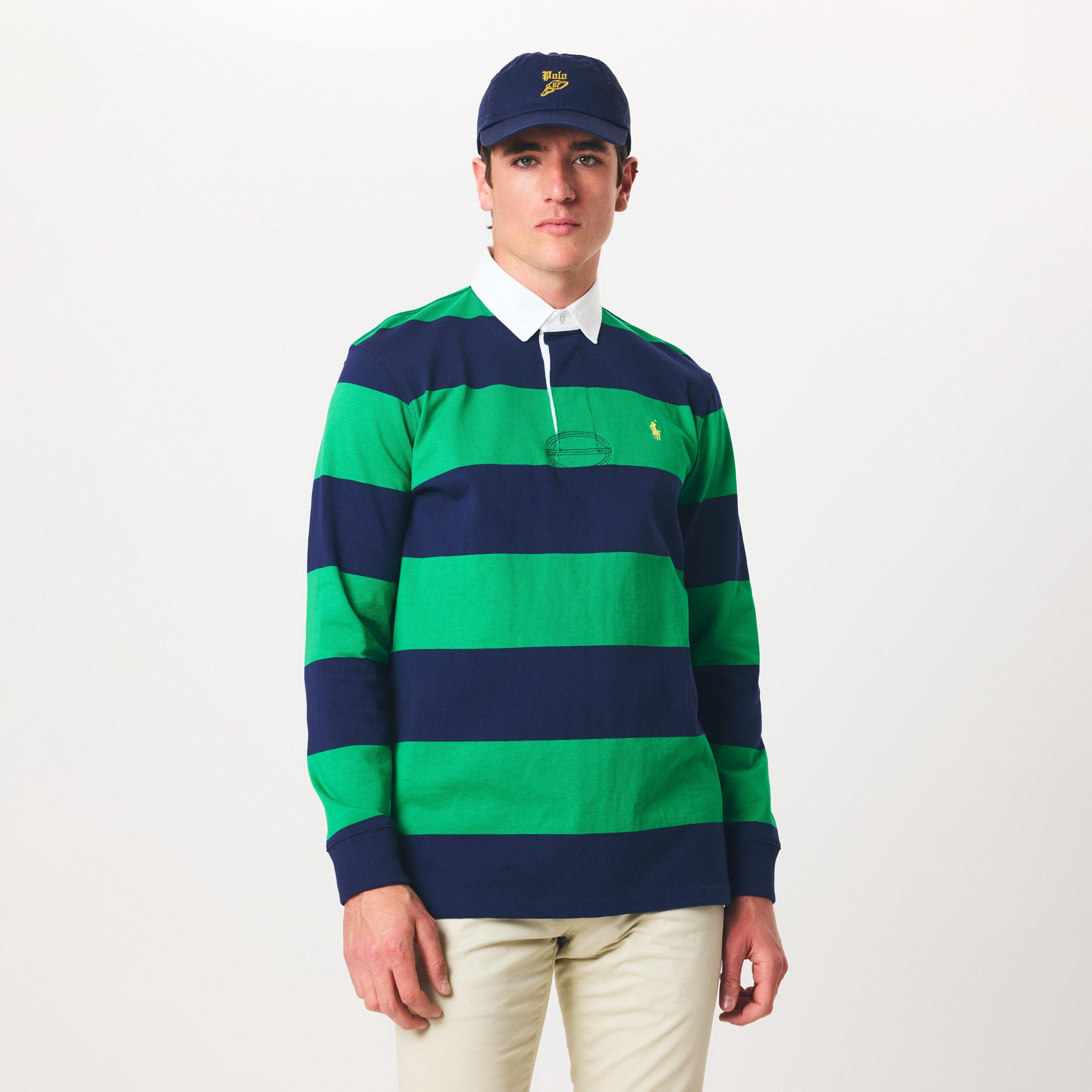 Men's Stripe Rugby Polo Shirt