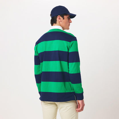 Men's Stripe Rugby Polo Shirt