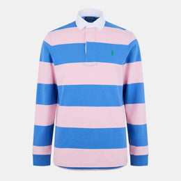 Men's Stripe Rugby Polo Shirt