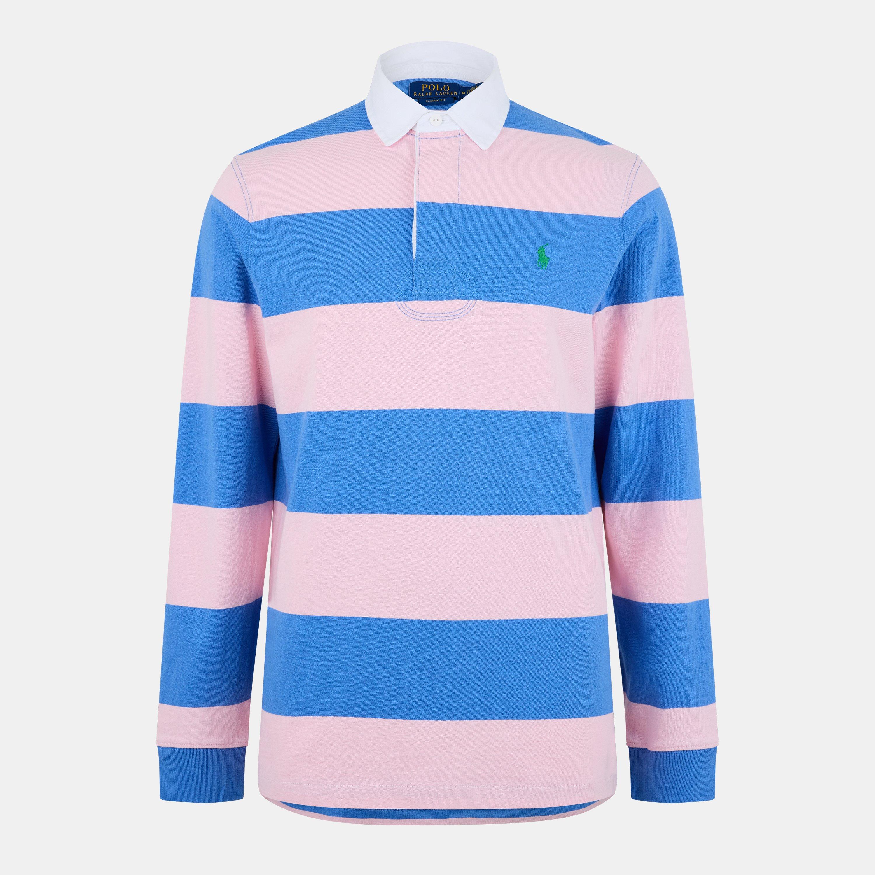 Men's Stripe Rugby Polo Shirt